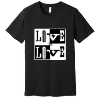 Love IS Love Typography Square Premium T-Shirt