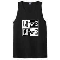 Love IS Love Typography Square PosiCharge Competitor Tank