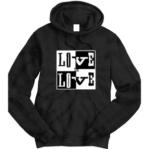 Love IS Love Typography Square Tie Dye Hoodie