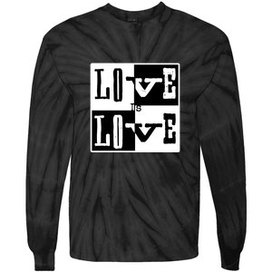 Love IS Love Typography Square Tie-Dye Long Sleeve Shirt