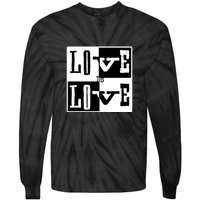 Love IS Love Typography Square Tie-Dye Long Sleeve Shirt