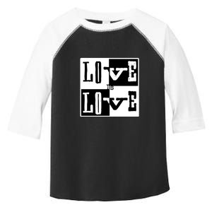 Love IS Love Typography Square Toddler Fine Jersey T-Shirt