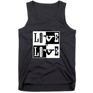 Love IS Love Typography Square Tank Top