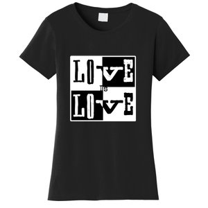 Love IS Love Typography Square Women's T-Shirt