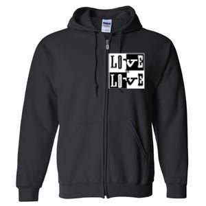 Love IS Love Typography Square Full Zip Hoodie