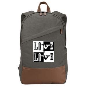 Love IS Love Typography Square Cotton Canvas Backpack