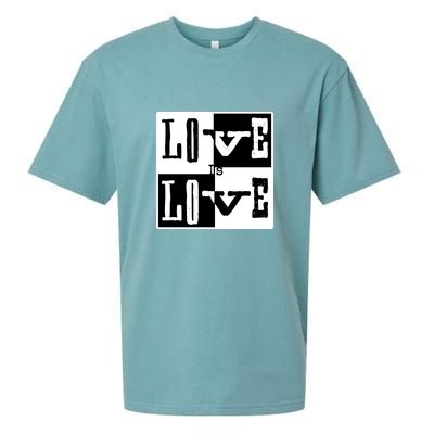 Love IS Love Typography Square Sueded Cloud Jersey T-Shirt