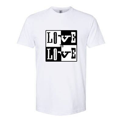 Love IS Love Typography Square Softstyle® CVC T-Shirt