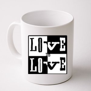 Love IS Love Typography Square Coffee Mug