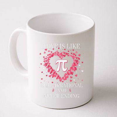 Love Is Like Pi Math Teacher Pi Day Valentines Day Coffee Mug