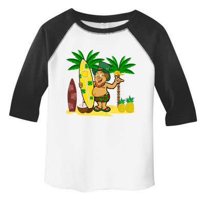 Lucky Irish Leprechaun Hawaiian Surfing St Patrick Day Retro Funny Gift Toddler Fine Jersey T-Shirt