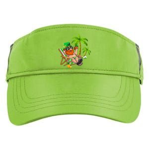 Lucky Irish Leprechaun Hawaiian Surfing St Patrick Day Retro Cute Gift Adult Drive Performance Visor