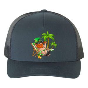 Lucky Irish Leprechaun Hawaiian Surfing St Patrick Day Retro Cute Gift Yupoong Adult 5-Panel Trucker Hat