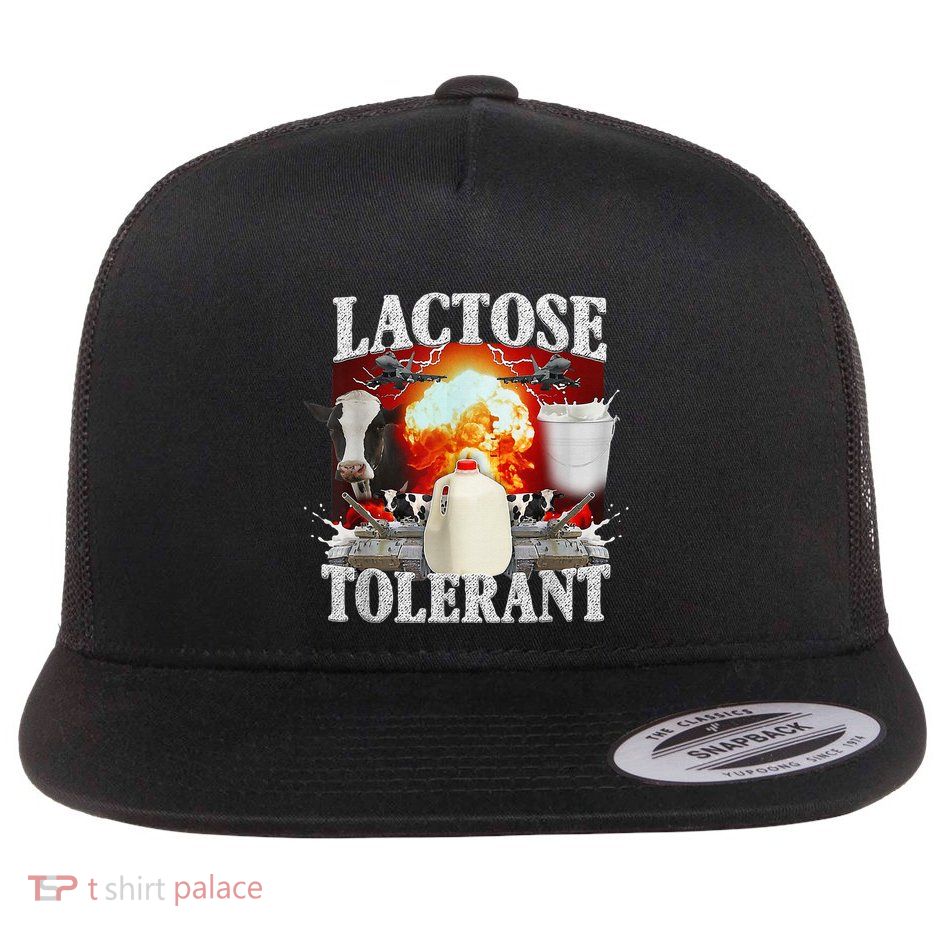 Lactose Intolerant Flat Bill Trucker Hat