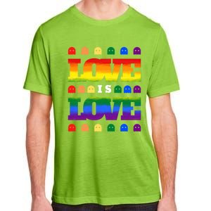 Love Is Love Cute Ghost Lgbt Equality Halloween Lgbt Pride Gift Adult ChromaSoft Performance T-Shirt