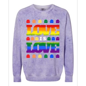 Love Is Love Cute Ghost Lgbt Equality Halloween Lgbt Pride Gift Colorblast Crewneck Sweatshirt