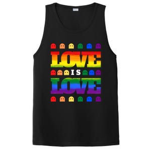 Love Is Love Cute Ghost Lgbt Equality Halloween Lgbt Pride Gift PosiCharge Competitor Tank