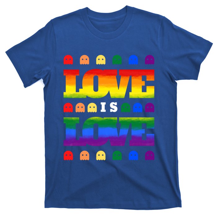 Love Is Love Cute Ghost Lgbt Equality Halloween Lgbt Pride Gift T-Shirt