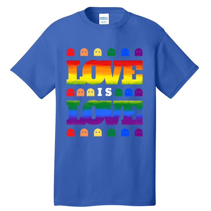 Love Is Love Cute Ghost Lgbt Equality Halloween Lgbt Pride Gift Tall T-Shirt