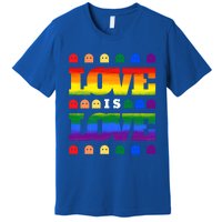 Love Is Love Cute Ghost Lgbt Equality Halloween Lgbt Pride Gift Premium T-Shirt