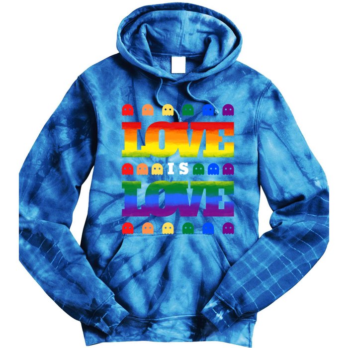 Love Is Love Cute Ghost Lgbt Equality Halloween Lgbt Pride Gift Tie Dye Hoodie