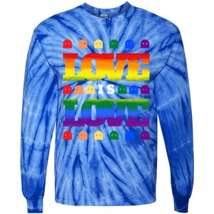 Love Is Love Cute Ghost Lgbt Equality Halloween Lgbt Pride Gift Tie-Dye Long Sleeve Shirt