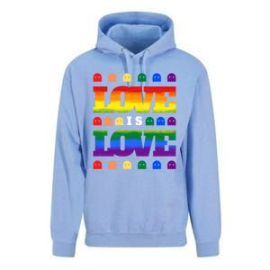 Love Is Love Cute Ghost Lgbt Equality Halloween Lgbt Pride Gift Unisex Surf Hoodie