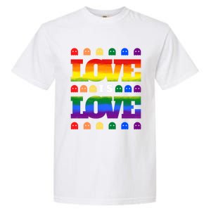 Love Is Love Cute Ghost Lgbt Equality Halloween Lgbt Pride Gift Garment-Dyed Heavyweight T-Shirt