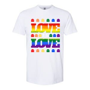 Love Is Love Cute Ghost Lgbt Equality Halloween Lgbt Pride Gift Softstyle CVC T-Shirt