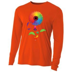 Love Is Love Lgbt Flower Cool Gift Lgbt Pride Gift Cooling Performance Long Sleeve Crew