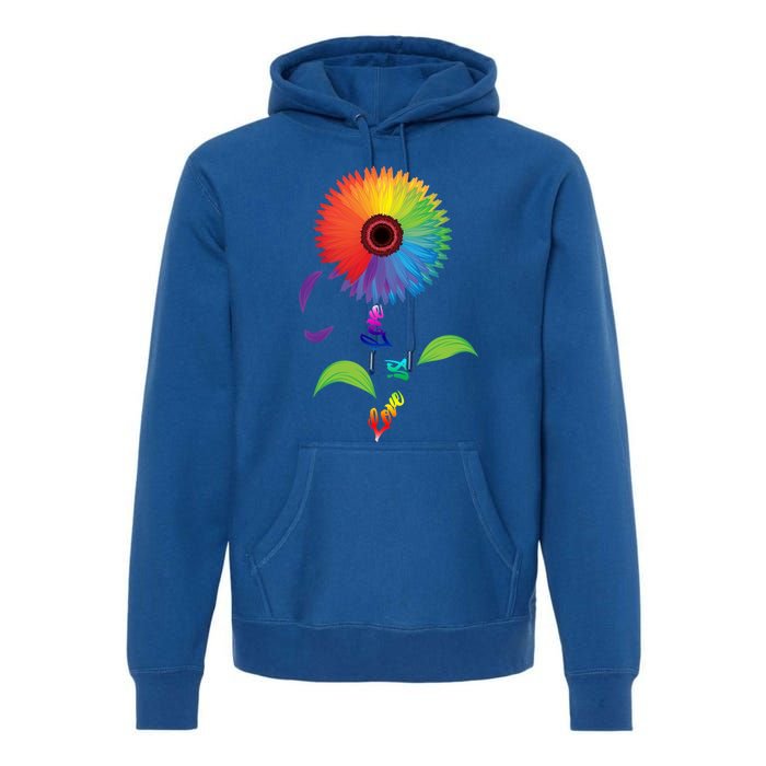 Love Is Love Lgbt Flower Cool Gift Lgbt Pride Gift Premium Hoodie