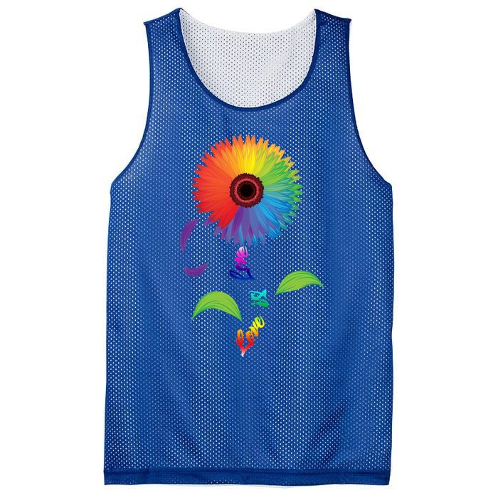 Love Is Love Lgbt Flower Cool Gift Lgbt Pride Gift Mesh Reversible Basketball Jersey Tank