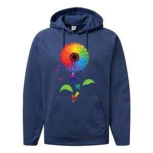 Love Is Love Lgbt Flower Cool Gift Lgbt Pride Gift Performance Fleece Hoodie