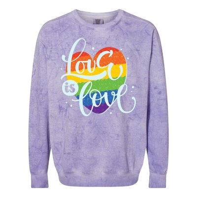 Love Is Love LGBT Pride Colorblast Crewneck Sweatshirt