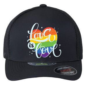 Love Is Love LGBT Pride Flexfit Unipanel Trucker Cap