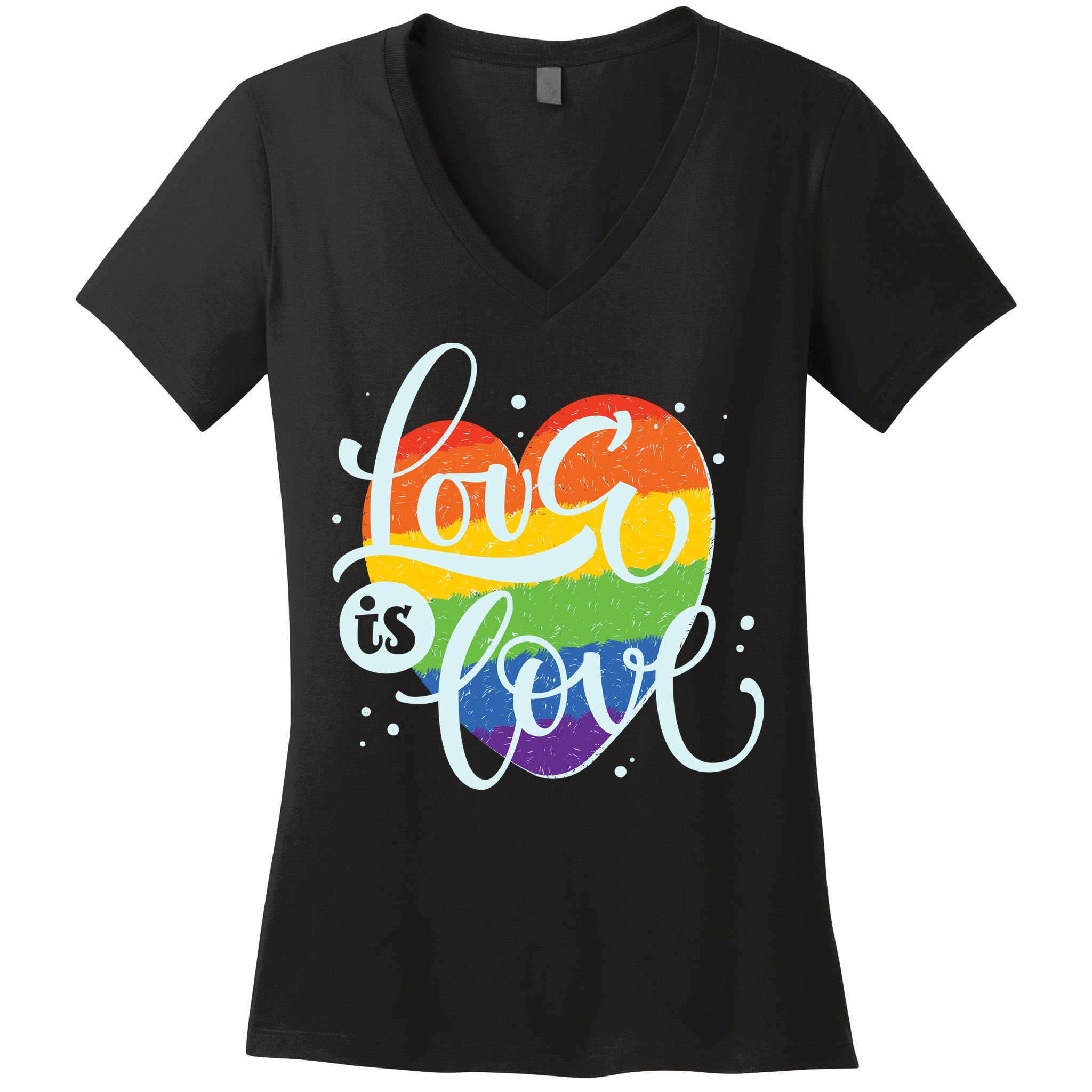 Love Is Love LGBT Pride Women's V-Neck T-Shirt