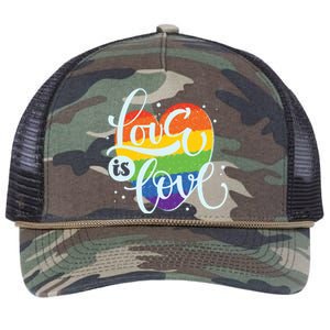 Love Is Love LGBT Pride Retro Rope Trucker Hat Cap