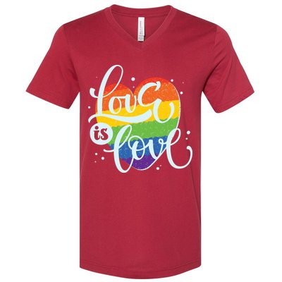 Love Is Love LGBT Pride V-Neck T-Shirt