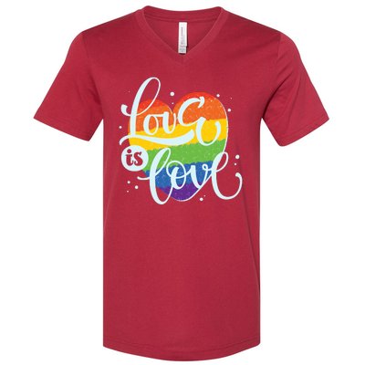 Love Is Love LGBT Pride V-Neck T-Shirt