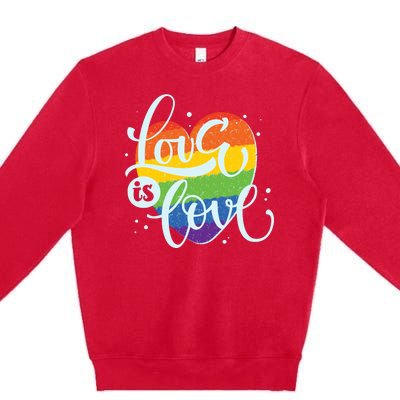 Love Is Love LGBT Pride Premium Crewneck Sweatshirt