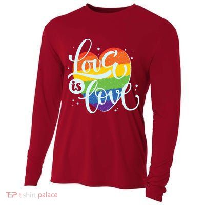 Love Is Love LGBT Pride Cooling Performance Long Sleeve Crew