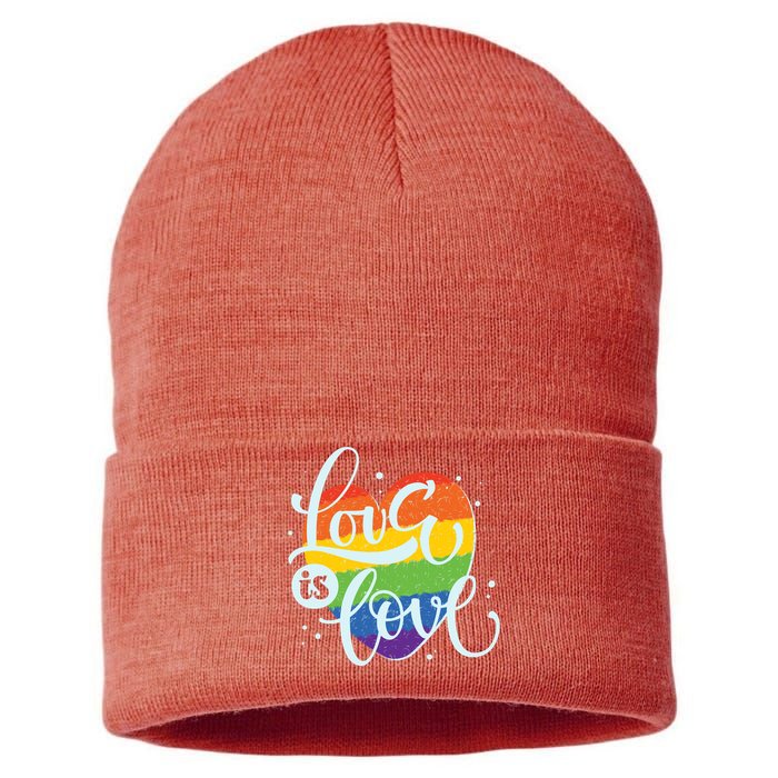 Love Is Love LGBT Pride Sustainable Knit Beanie