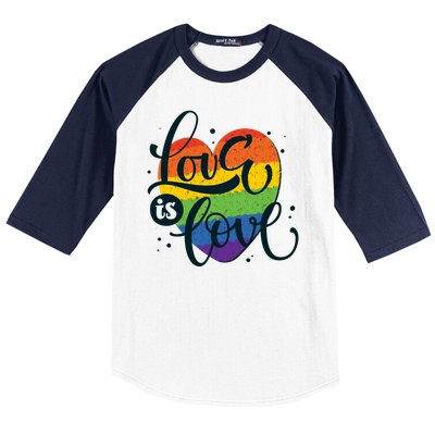 Love Is Love LGBT Pride Baseball Sleeve Shirt