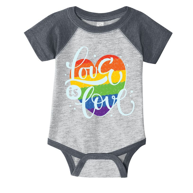 Love Is Love LGBT Pride Infant Baby Jersey Bodysuit