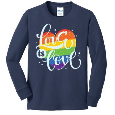 Love Is Love LGBT Pride Kids Long Sleeve Shirt