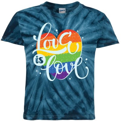 Love Is Love LGBT Pride Kids Tie-Dye T-Shirt