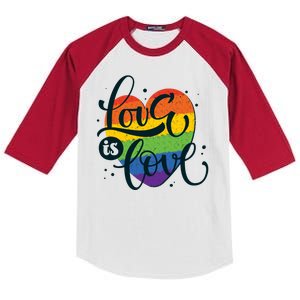 Love Is Love LGBT Pride Kids Colorblock Raglan Jersey