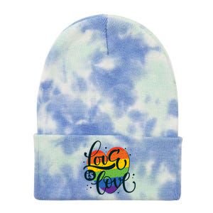 Love Is Love LGBT Pride Tie Dye 12in Knit Beanie