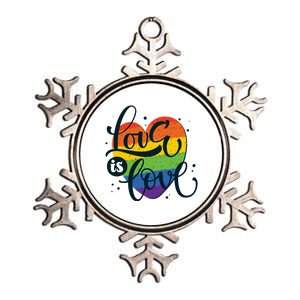 Love Is Love LGBT Pride Metallic Star Ornament