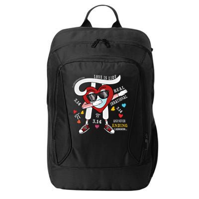 Love Is Like Pi Math Teacher Dabbing Pi Day Valentine's Day Funny Gift City Backpack